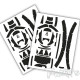 3D Graphite Sticker (For Smartcom Headset) 2Pcs. - T-WORKS - TS-054