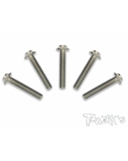 Vis titane 3x16 tête UFO (5) - T-WORKS - TSS-316U-5