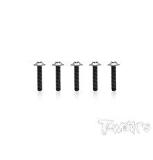 3mm X 18mm 64 Titanium Hex. Ufo Screw 5Pcs. - T-WORKS - TSS-318U-5
