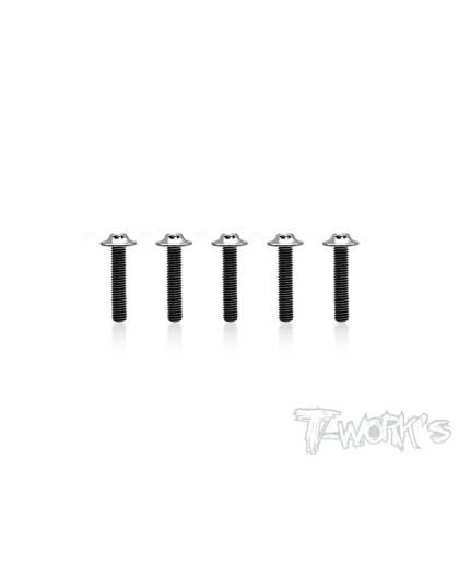 3mm X 18mm 64 Titanium Hex. Ufo Screw 5Pcs. - T-WORKS - TSS-318U-5