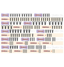 Titanium Screw Set Ufo Xray Xb8E'24 (149Pcs) - T-WORKS - TSSU-XB8E24