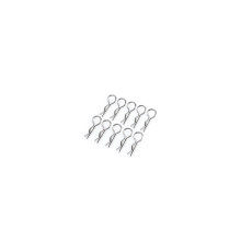 Body clips 22mm bent chrome (10) - LRP - 120977