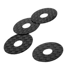 Carbon Fiber Body Washers - 5mm Post - 4pcs - 1UP - 1UP-10402