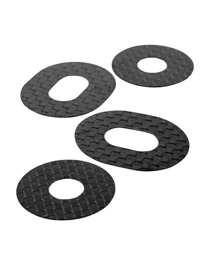 Carbon Fiber Body Washers - 1/8 Off-Road - 4pcs - 1UP - 1UP-10403