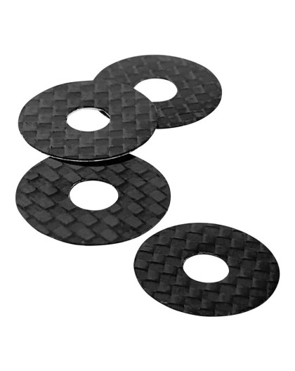 Carbon Fiber Body Washers - 6mm Post - 4pcs - 1UP - 1UP-10401