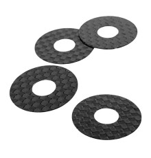 Carbon Fiber Body Washers - 1/8 On-Road - 4pcs - 1UP - 1UP-10404