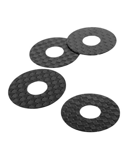 Carbon Fiber Body Washers - 1/8 On-Road - 4pcs - 1UP - 1UP-10404