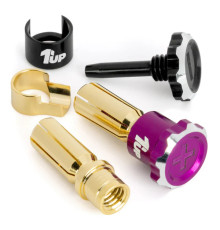 Adjustable Bullet Plugs - 5mm - Purple/Black - 1UP - 1UP-190453