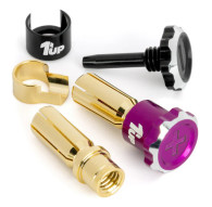 Adjustable Bullet Plugs - 5mm - Purple/Black - 1UP - 1UP-190453