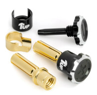 Adjustable Bullet Plugs - 5mm - Black/Black - 1UP - 1UP-190450
