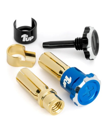 Adjustable Bullet Plugs - 5mm - Blue/Black - 1UP - 1UP-190451