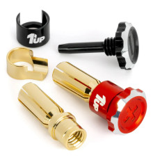 Adjustable Bullet Plugs - 5mm - Red/Black - 1UP - 1UP-190455