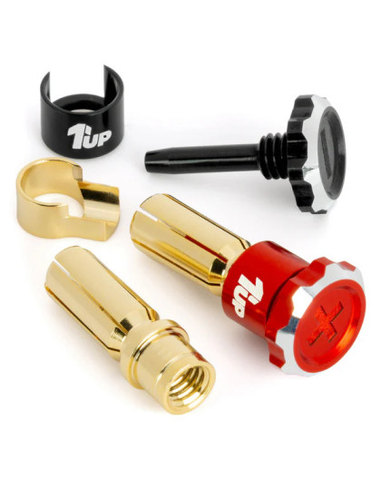 Prises PK5 avec vis sécurité - Noir/Rouge - 1UP - 1UP-190455