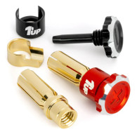 Adjustable Bullet Plugs - 5mm - Red/Black - 1UP - 1UP-190455