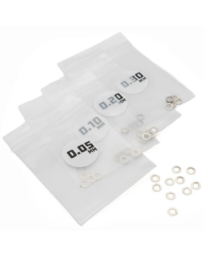 Shims - 3mm ID x 0.05, 0.10, 0.20, 0.30 - 40pcs - 1UP - 1UP-80203