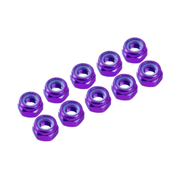 Ecrous 3mm Violet (x10) - ULTIMATE - UR1502-P