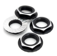 Lockdown 17mm Wheel Nuts - 4pcs - Black - 1UP - 1UP-87010