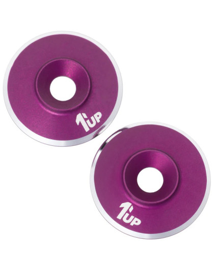 Rondelles de fixation d'aileron M3 - Violet (2) - 1UP - 1UP-820321
