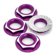 Lockdown 17mm Wheel Nuts - 4pcs - Purple - 1UP - 1UP-87013