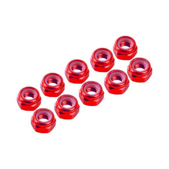 Ecrous 3mm Rouge (x10) - ULTIMATE - UR1502-R