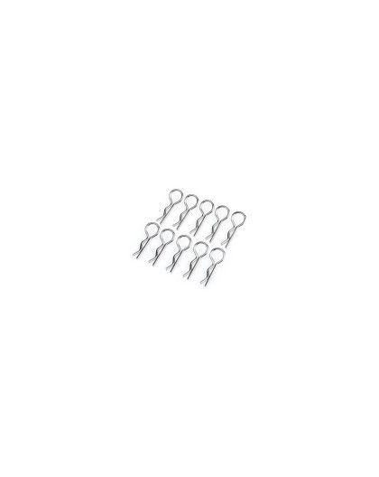 Body clips 22mm bent chrome (10) - LRP - 120977