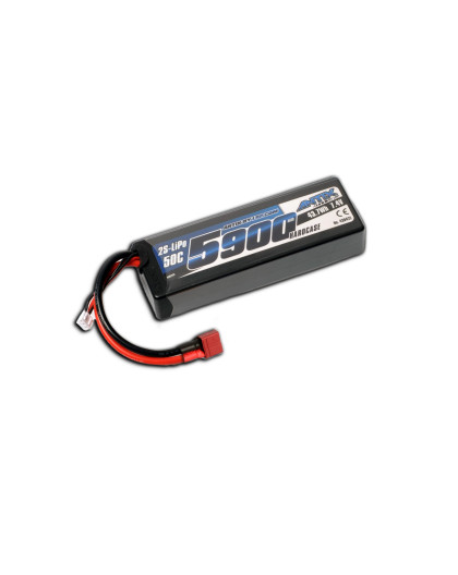 Antix By Lrp 5900 7.4V 50C Lipo Car Hardcase - T-Plug - LRP - 430421U