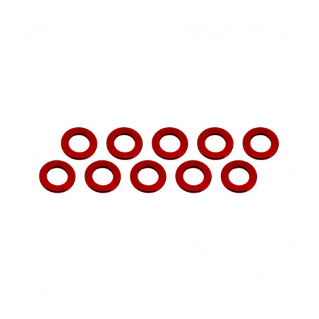 Rondelles 3x6x0.5mm - Rouge (10pcs) - ULTIMATE - UR1504-R