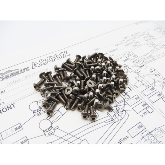  A800X Titanium Hex Socket Screw Set  - HIRO SEIKO - 48184