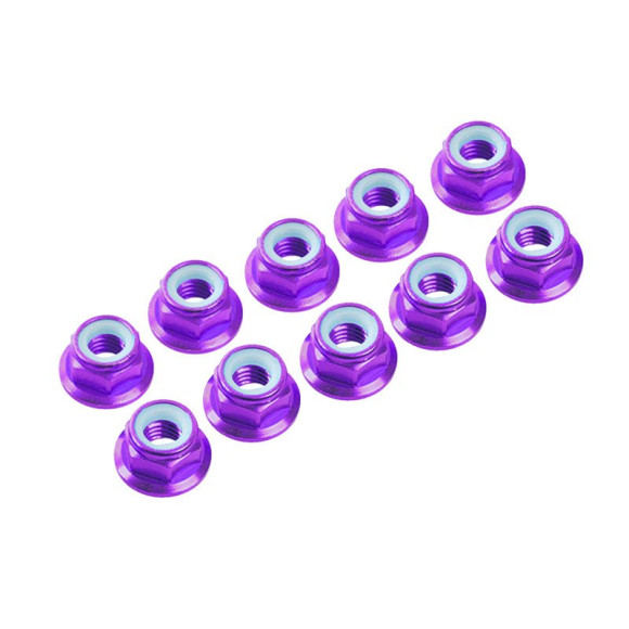 Ecrous épaulé 4mm Violet (x10) - ULTIMATE - UR1513-P