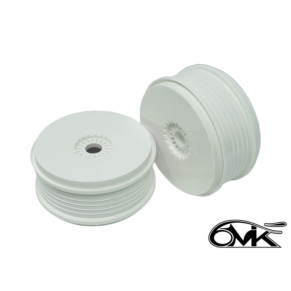 Wheels 1/8 Buggy Mega white (2) - 6MIK - PJ810