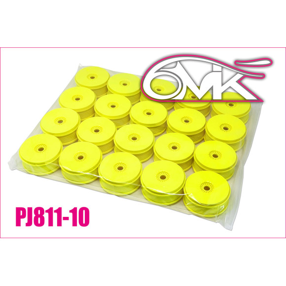 Wheels 1/8 Buggy Mega Yellow (20) - 6MIK - PJ811-10