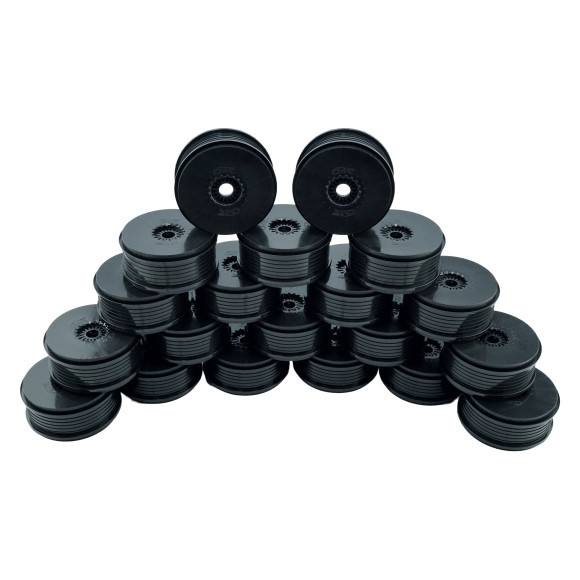 Wheels 1/8 Buggy Mega Black Hard (20) - 6MIK - PJ813-10