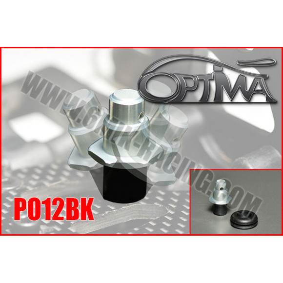 Front Flexible Body Shell Post - BLACK - OPTIMA - PO12BK