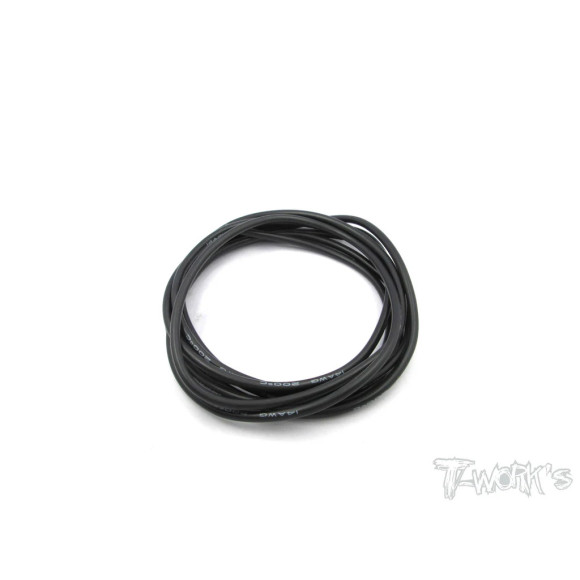 14 Gauge Silicone Wire (Black) 2M - T-WORKS - EA-025BK