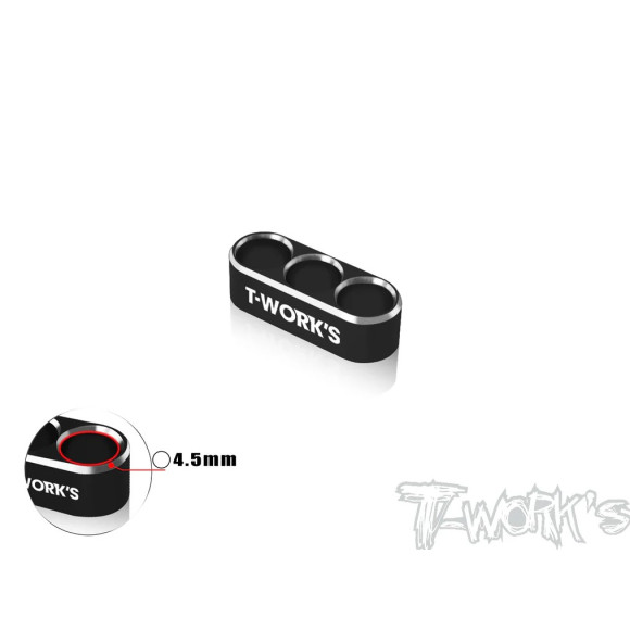 Alum. Wire Guide 3 Hole 4.5mm - Black - T-WORKS - EA-046-B4.5-BK