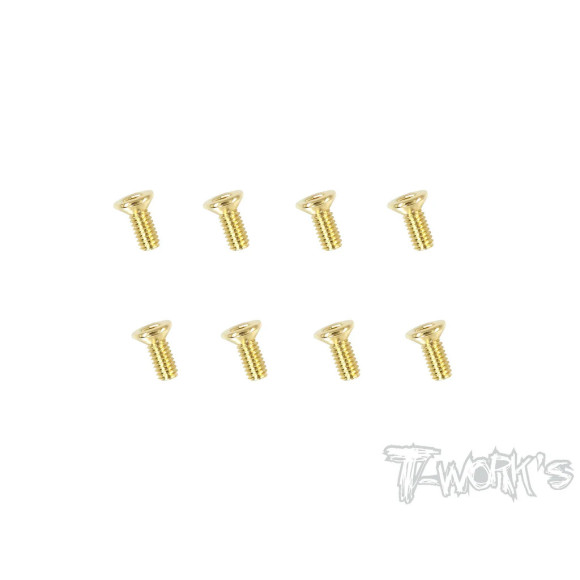 Screws Gold Fhc 2.5X6mm (8) - T-WORKS - GSS-2506C