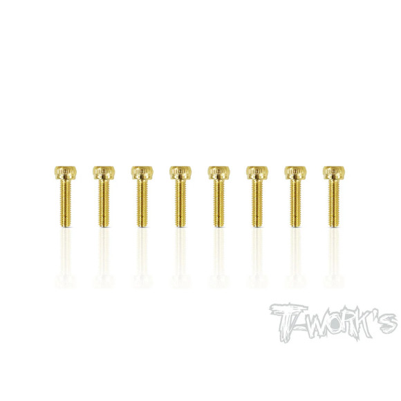 Screws Gold Chc 2.5X10mm (8) - T-WORKS - GSS-2510H