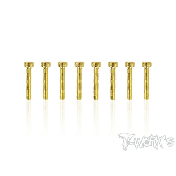 Screws Gold Chc  3X18mm (8) - T-WORKS - GSS-318H