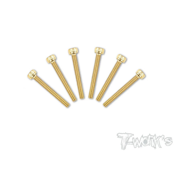 Screws Gold Chc 3X25mm (6) - T-WORKS - GSS-325H