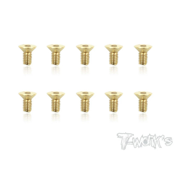 Screws Gold Fhc 4X6mm (10) - T-WORKS - GSS-406C