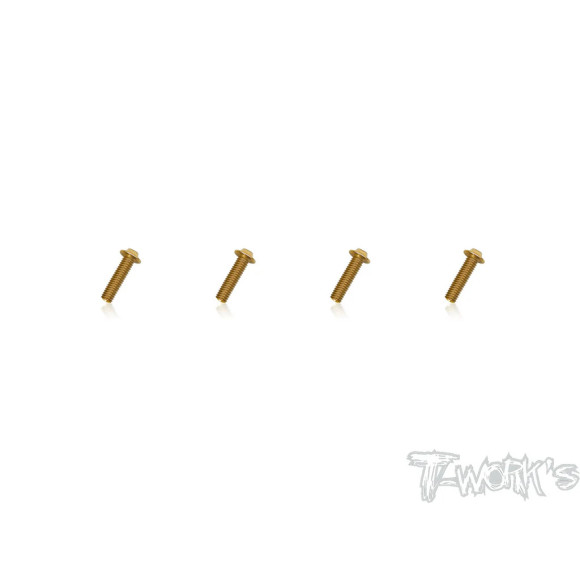 Vis Acier Traitées GOLD Tête UFO 4x20mm (4) - T-WORKS - GSS-420U