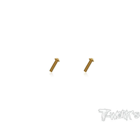 4mmx22mm Gold Steel Ufo Screws (2Pcs) - T-WORKS - GSS-422U