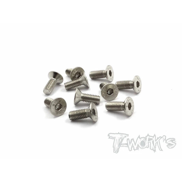 Screws Nickel Fhc 3X8mm (10) - T-WORKS - NSS-308C
