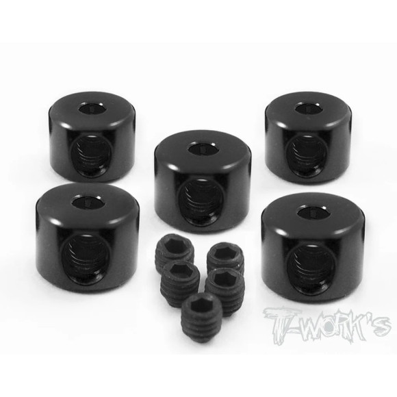 Aluminum 2mm Bore Collar (Black)Each 5Pcs - T-WORKS - TA-020BK