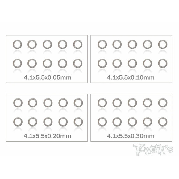 Set de Rondelles M4 (10x4 tailles) - T-WORKS - TA-095-4
