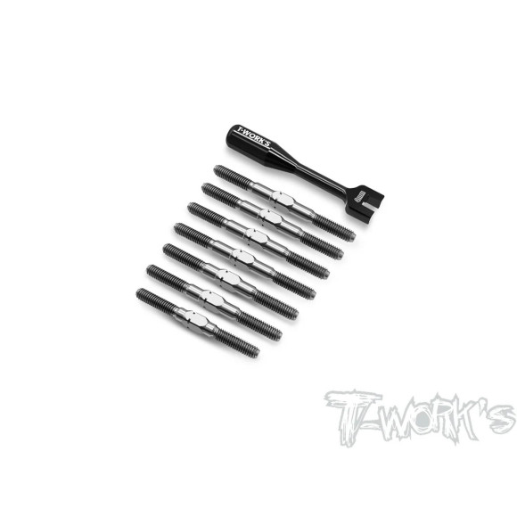 Titanium Turnbuckle Set Rc10 B74.2 / Rc10 B74.2D - T-WORKS - TB-278