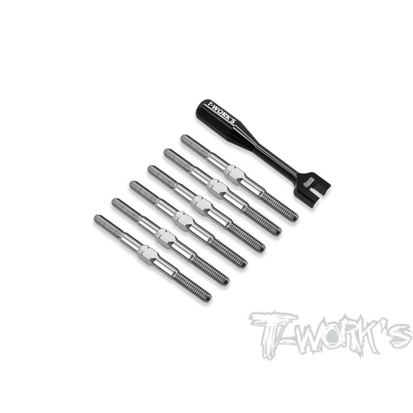 Titanium Turnbuckle Set Rc10 B7/B7D - T-WORKS - TB-317