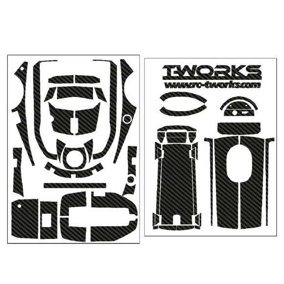 3D Graphite Sticker (For Futaba 4Pm) - T-WORKS - TS-048