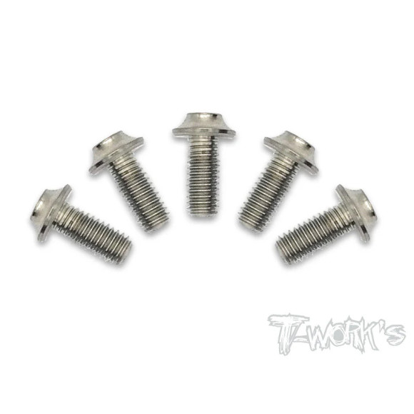 3mm X 8mm 64 Titanium Hex. Ufo Screw 10Pcs. - T-WORKS - TSS-308U-5