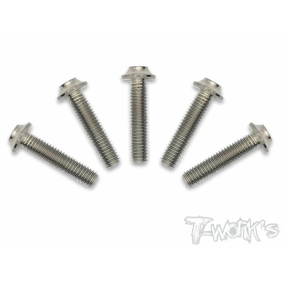 3mm X 14mm 64 Titanium Hex. Ufo Screw 10Pcs. - T-WORKS - TSS-314U-5